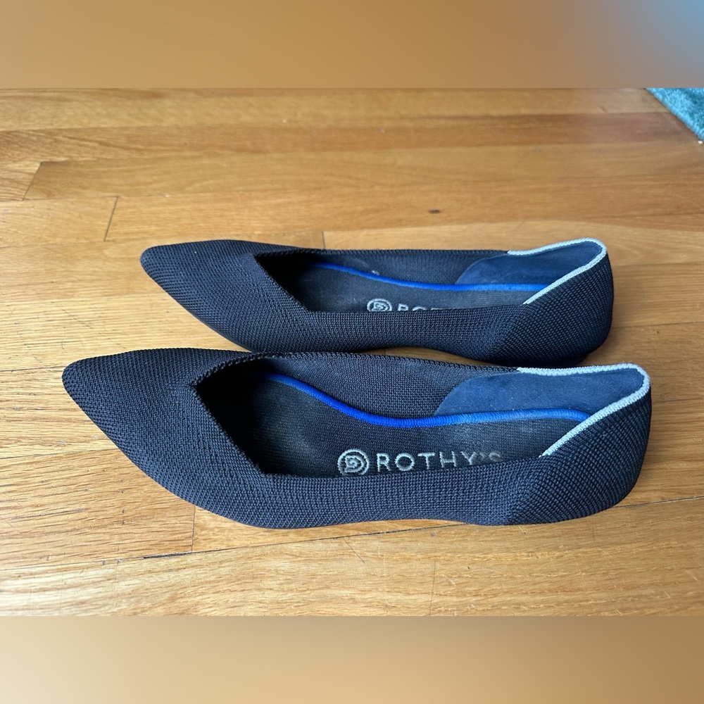 Rothy's Black Flats Sleek and Comfortable